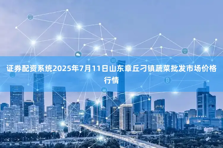 证券配资系统2025年7月11日山东章丘刁镇蔬菜批发市场价格行情